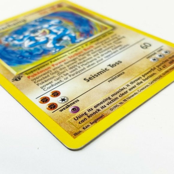Pokemon MACHAMP 1st Edition Holo Rare 8/102 Base - Picture 6 of 13